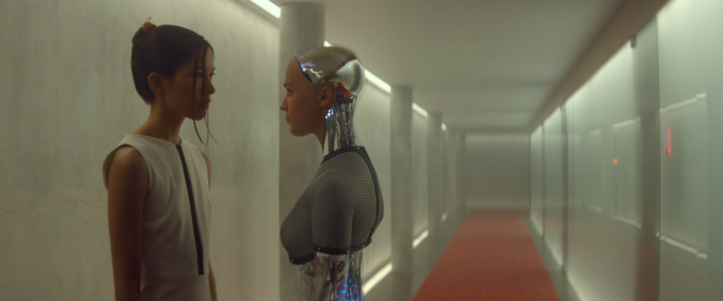 Kyoko and Ava meet in the hallway