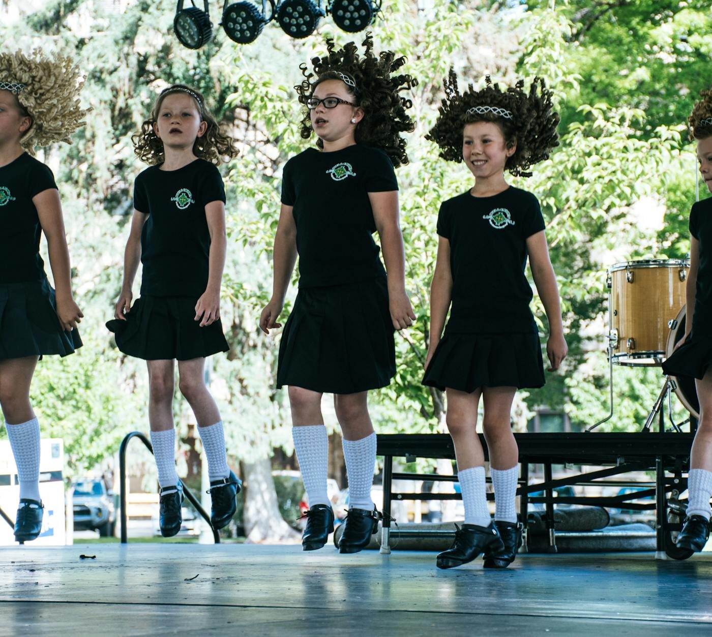 group of girls taking performance